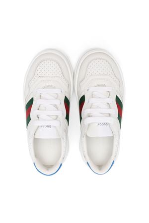 Sneakers In Pelle Bianca GUCCI KIDS | 702916UPG109060